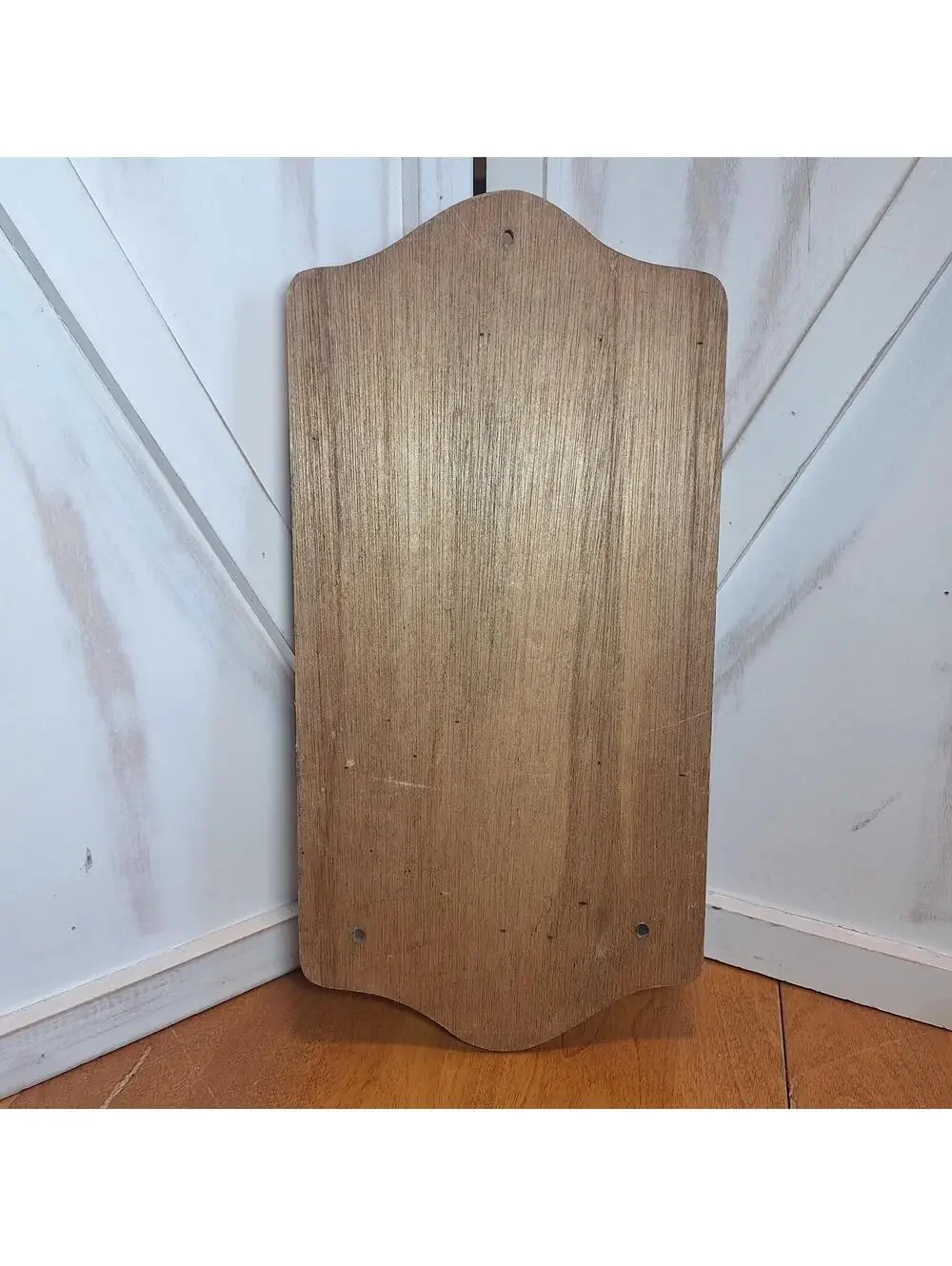 Hand Crafted Wood Ruler Trinket Wall Shelf Hearts 2 Peg Hooks Country 6.25X13.5